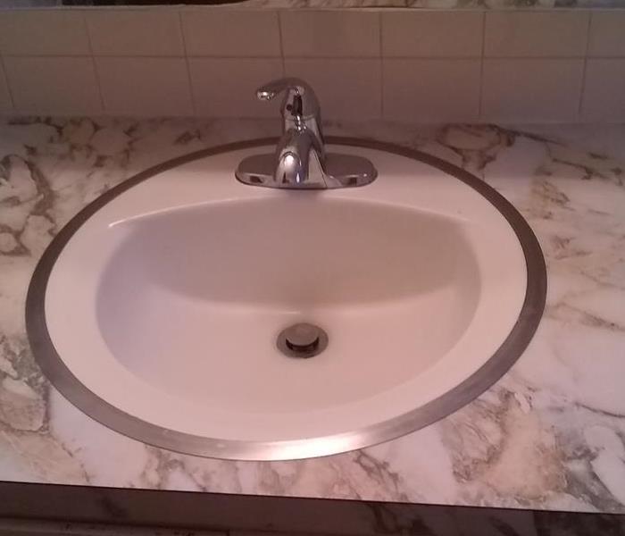 Bathroom Sink after cleaning